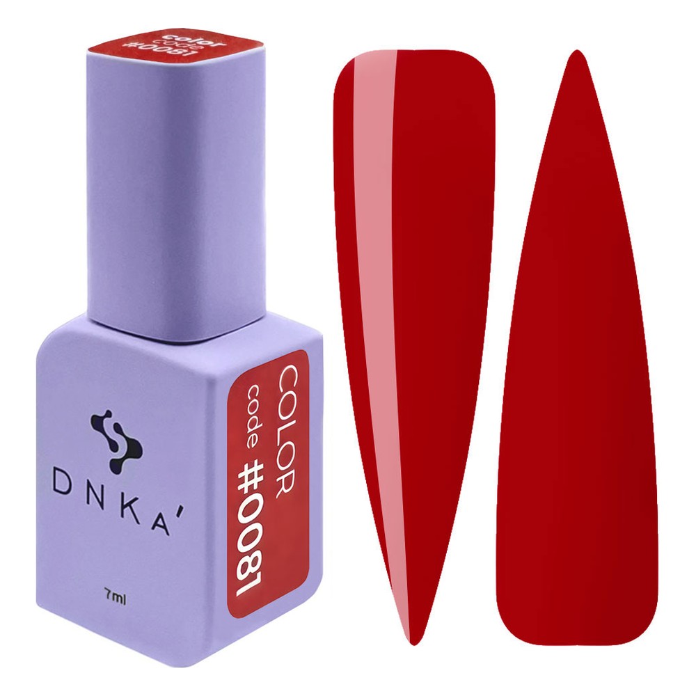DNKa' Gél lakk 7 ml - No.0081 - klasszikus tiszta piros