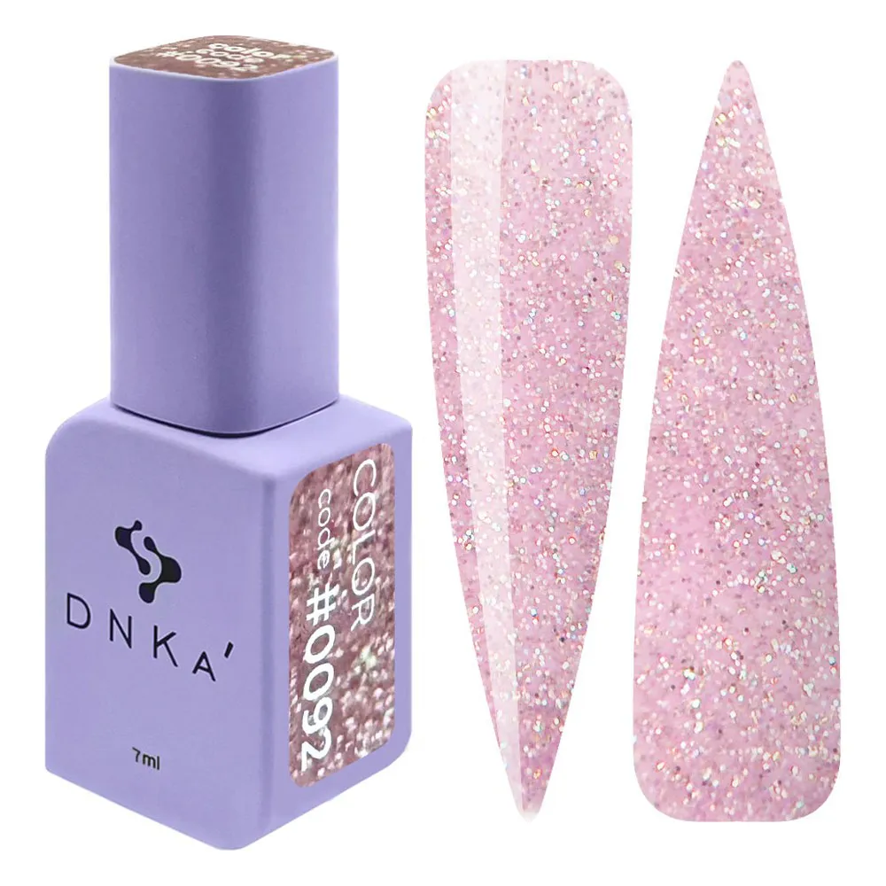 DNKa' Gél lakk 7 ml - No.0092 - rózsaszín csillámos