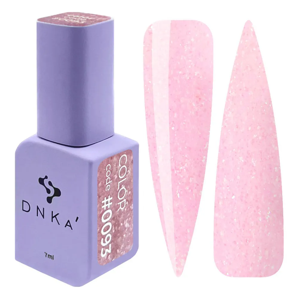 DNKa' Gél lakk 7 ml - No.0093 - halvány rózsaszín finom csillámmal