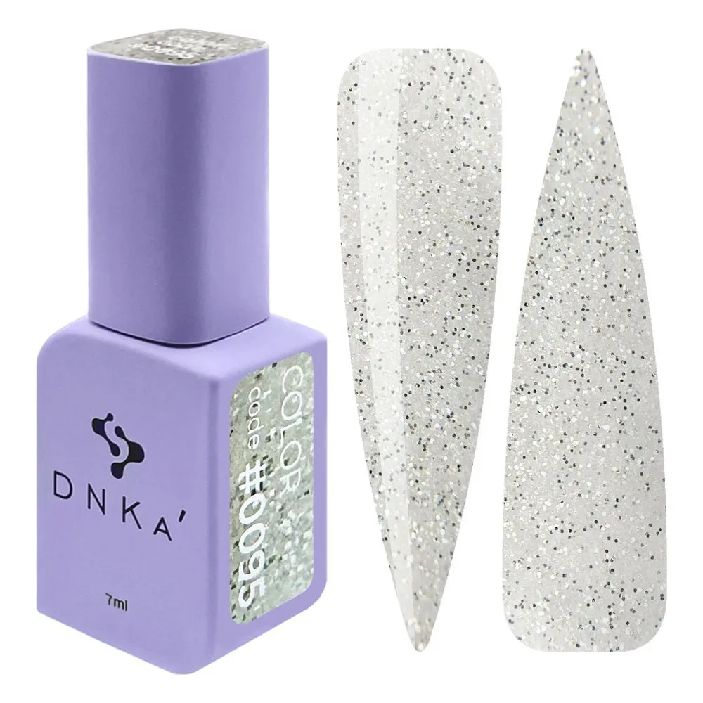 DNKa' Gél lakk 7 ml - No.0095 - ezüst-fehér reflektív csillám