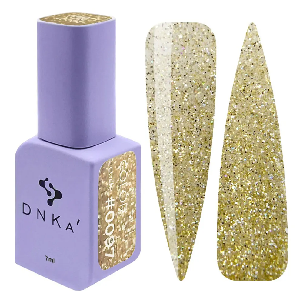 DNKa' Gél lakk 7 ml - No.0097 - pezsgőarany reflektív csillám