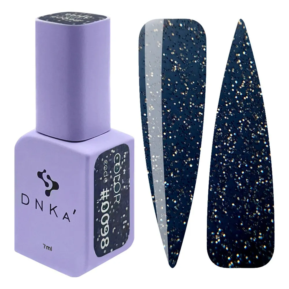 DNKa' Gél lakk 7 ml - No.0098 - éjkék reflektív csillám