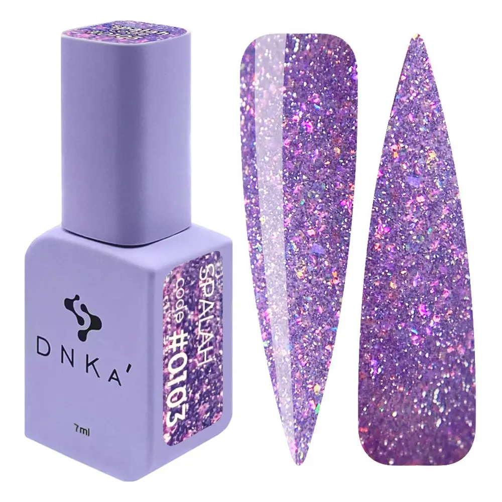 DNKa' Gél lakk 7 ml - No.0103 - Spalah – lila holografikus csillám