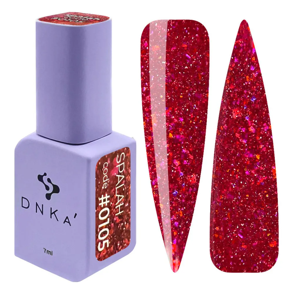 DNKa' Gél lakk 7 ml - No.0105 - pink-piros reflektív flash