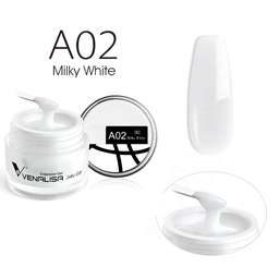 Venalisa Jelly Gel - új formula - 50 ml építőzselé - A02 Milky White