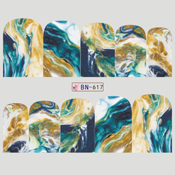 Köröm matrica No.617 színes márványos-57