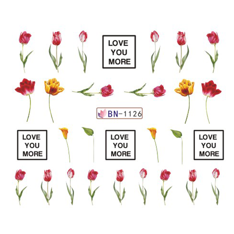 Köröm matrica No.1126 tulipános-47