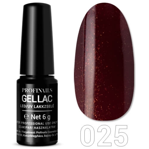 Profinails Gel Lac LED/UV lakkzselé 6gr No.025