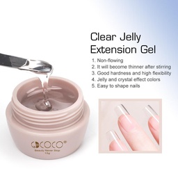 GDCoco Jelly Extension UV/LED építőzselé 15g - Clear