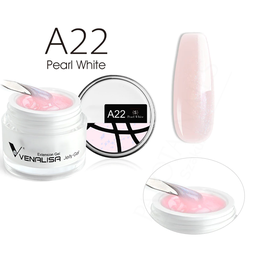 Venalisa Jelly Gel - új formula - 15 ml építőzselé - A22 Pearl "White"