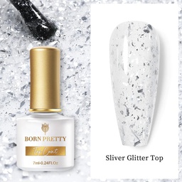 Glitter Top coat fényzselé 7 ml - GTP01 Silver