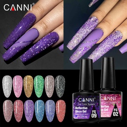 CANNI UV/LED Reflective Disco gél lakk 7.3 ml - 12 db-os szett