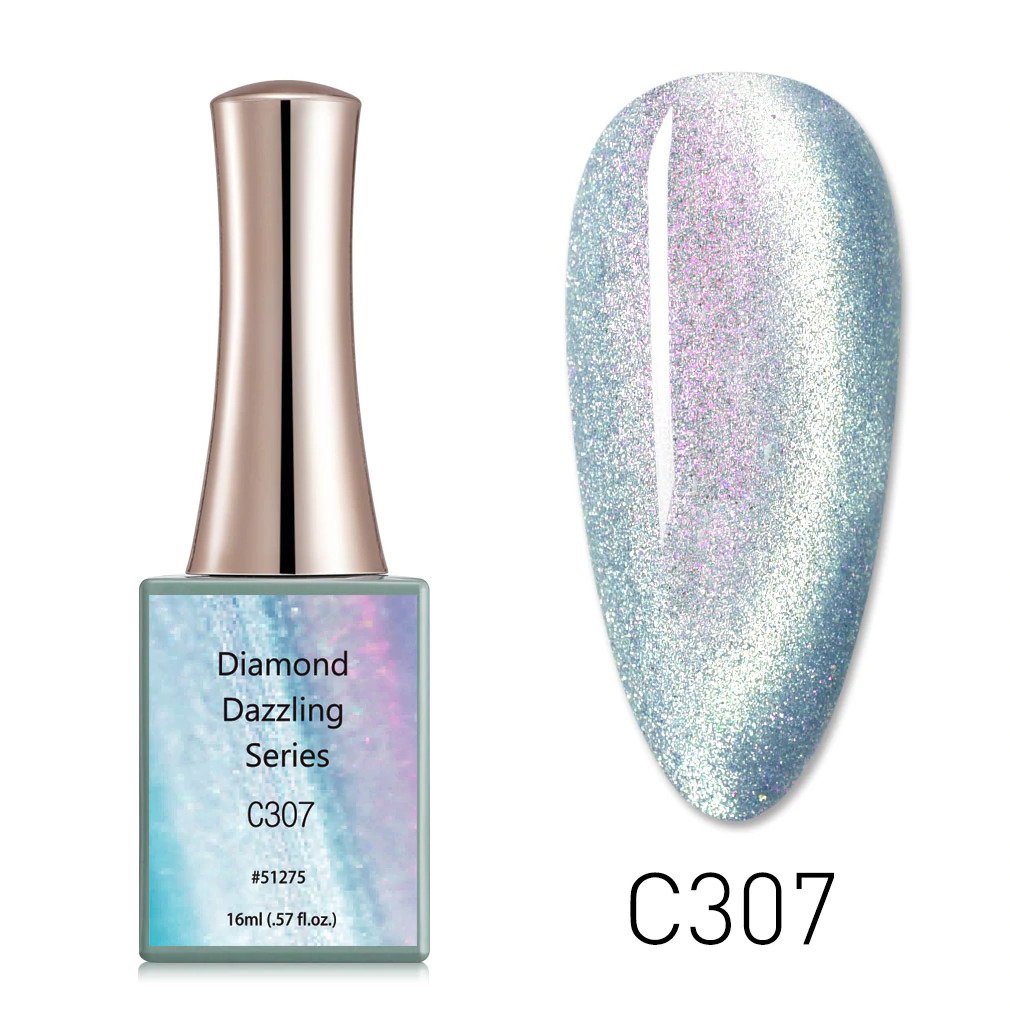 CANNI Diamond Dazzling UV/LED Cat Eye gél lakk 16 ml No.C307 Silver