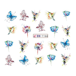 Köröm matrica No.1166 pillangós -52
