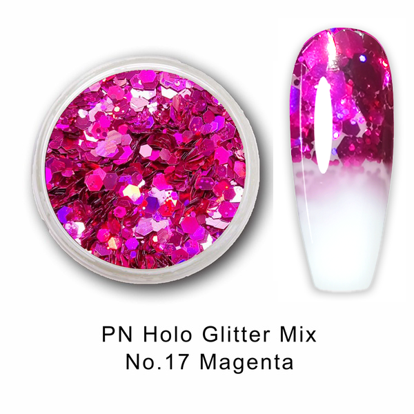 PN Holo glitter mix No.17 Viva Magenta