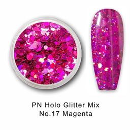 PN Holo glitter mix No.17 Viva Magenta