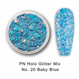 PN Holo glitter mix No.20 Baby Blue