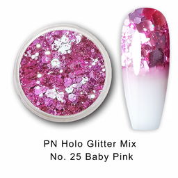 PN Holo glitter mix No.25 Baby Pink