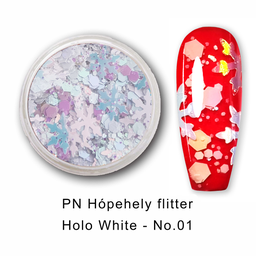 PN Hópehely flitter - Holo White - No.01