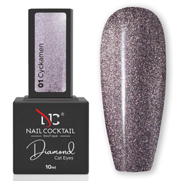 Nail Cocktail Boutique Diamond Cat Eye gél lakk 10 ml No.01 Cyckamen