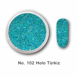 PN Csillámpor No.102 - 1gr -  Holographic Türkiz