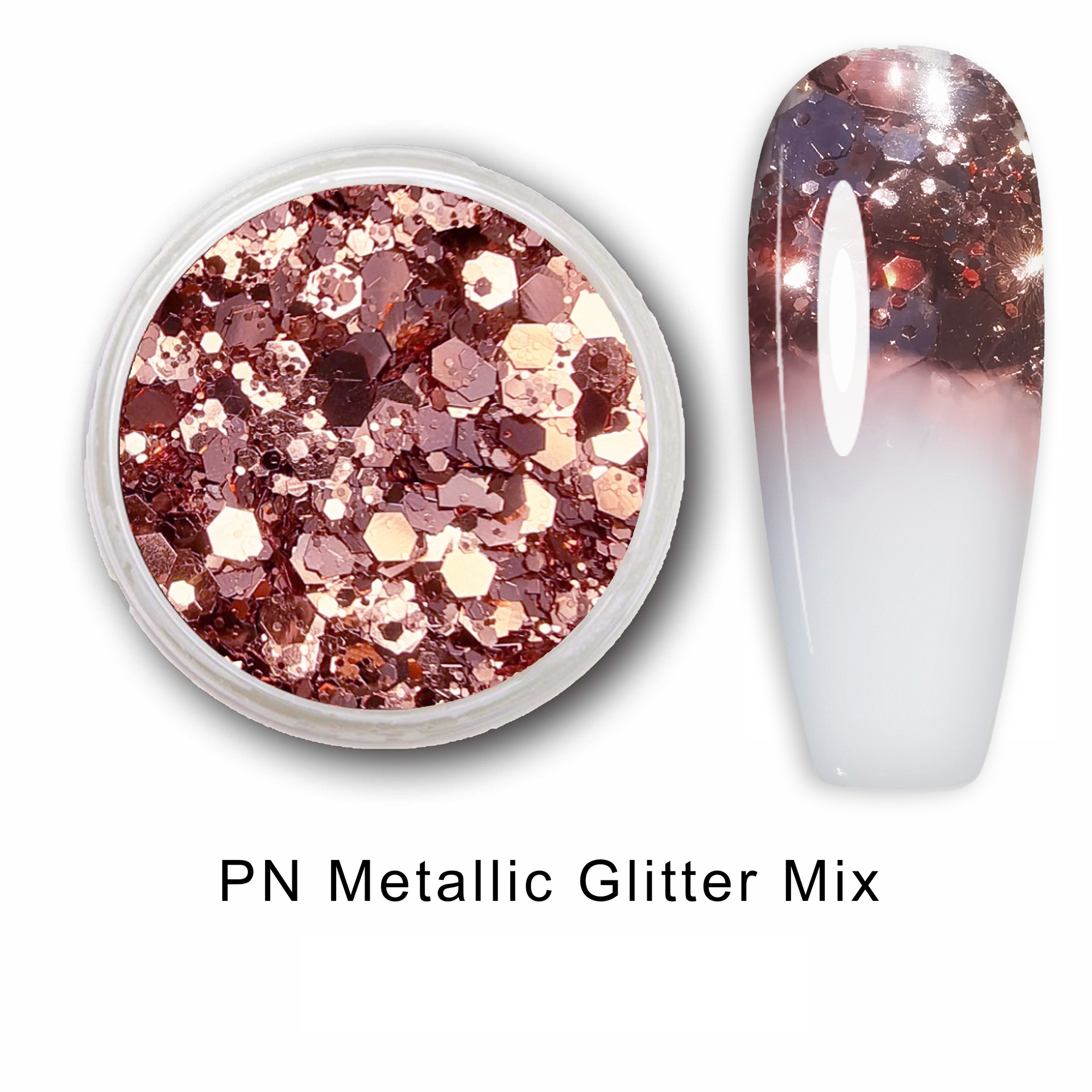 PN Metallic glitter mix No.28 Rosegold