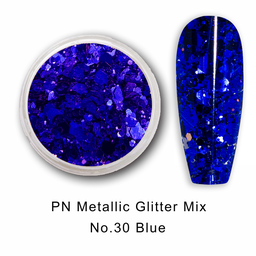 PN Metallic holo glitter mix No.30 Blue