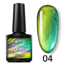 CANNI Cat Eye 9D gél lakk 04 - MACSKASZEM EFFEKT - 7.3 ml