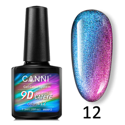 CANNI Cat Eye 9D gél lakk 12 - MACSKASZEM EFFEKT - 7.3 ml