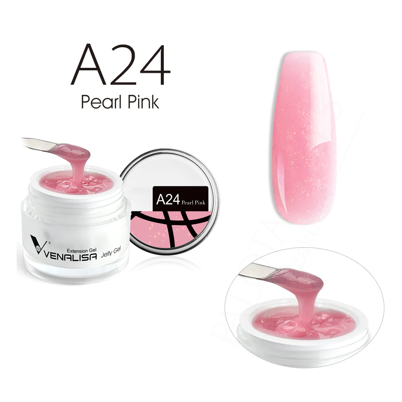 Venalisa Jelly Gel - új formula - 50 ml építőzselé - A24L Pearl Pink