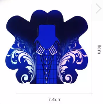 Műkörömépítő pillangó sablon 50 db - kék