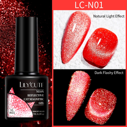 LILYCUTE UV/LED gél lakk - Neon Disco Cat Eye - 7 ml - N01