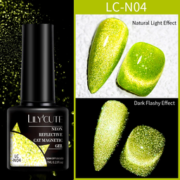 LILYCUTE UV/LED gél lakk - Neon Disco Cat Eye - 7 ml - N04