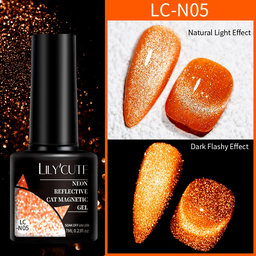 LILYCUTE UV/LED gél lakk - Neon Disco Cat Eye - 7 ml - N05