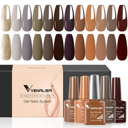 Venalisa Brown Earth Tones UV/LED 7,5 ml szett - 12 db szín