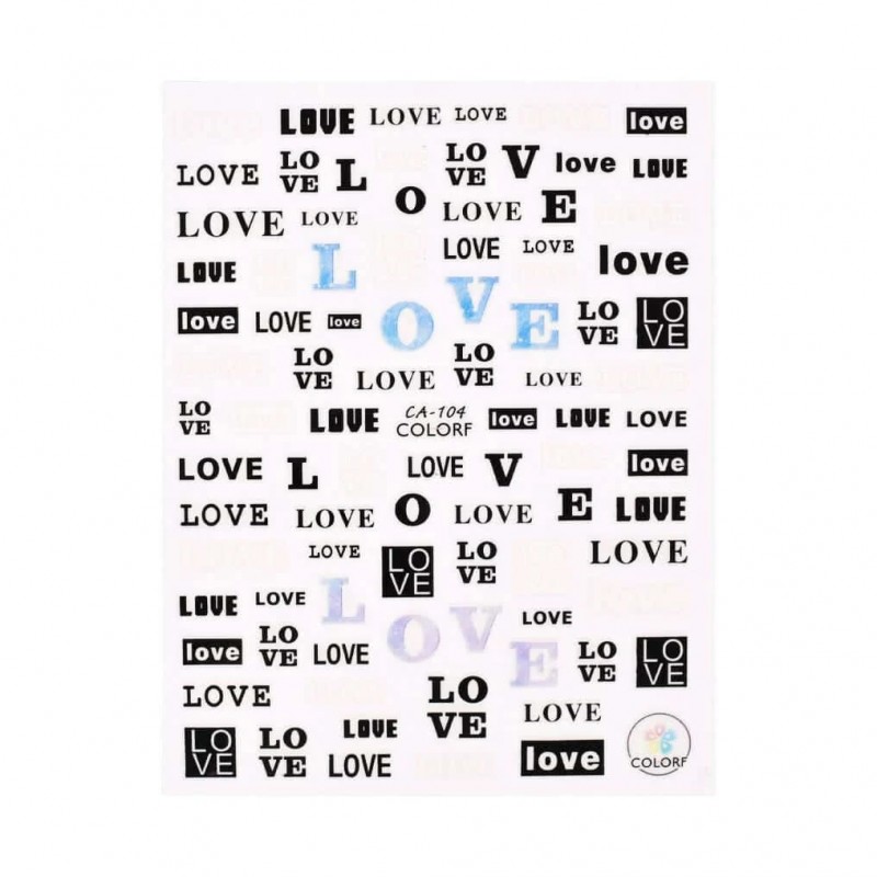 Köröm matrica 3D-s - Love - No.CA104- 71