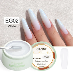 CANNI Cream Extension gel - építőzselé - 28g - EG02 White