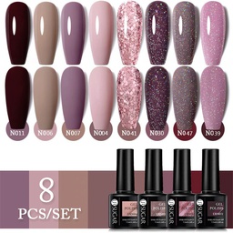 UR Sugar Purple Desire UV/LED 7,5 ml szett - 8 db-os szett