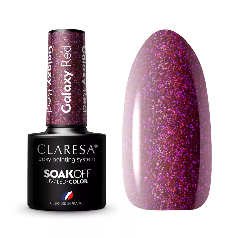 CLARESA UV/LED gél lakk 5g - Galaxy Red