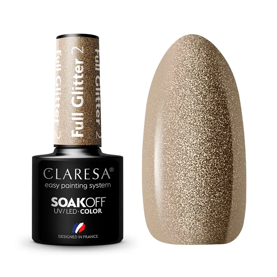 CLARESA UV/LED gél lakk 5g - FULL GLITTER 2
