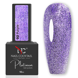 Nail Cocktail Boutique Platinum gél lakk 10 ml No.02 Purple
