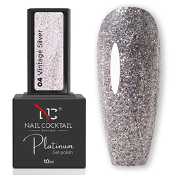 Nail Cocktail Boutique Platinum gél lakk 10 ml No.04 Vintage Silver