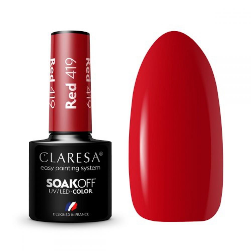 CLARESA UV/LED gél lakk 5g -RED 419