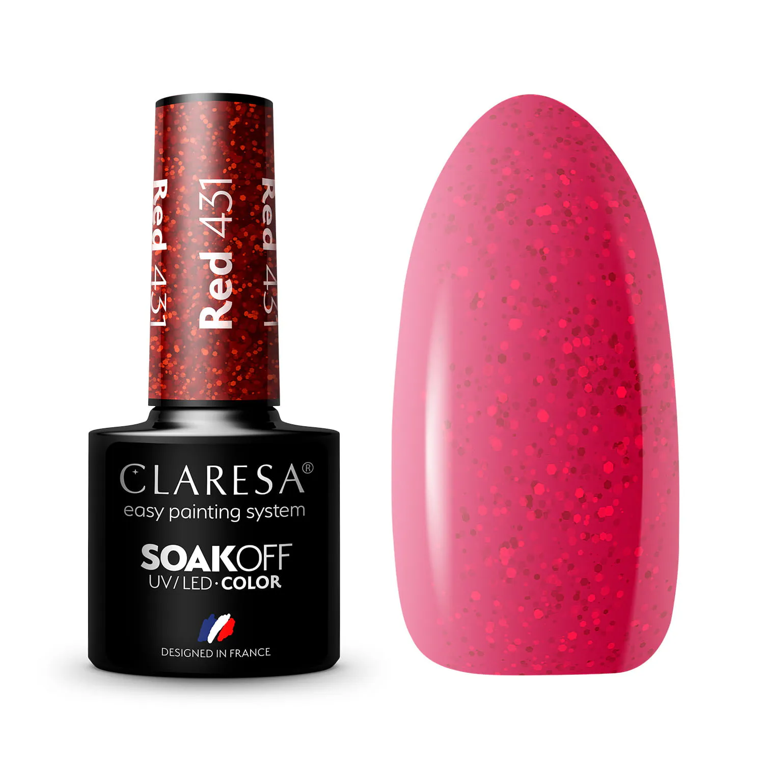 CLARESA UV/LED gél lakk 5g -RED 431