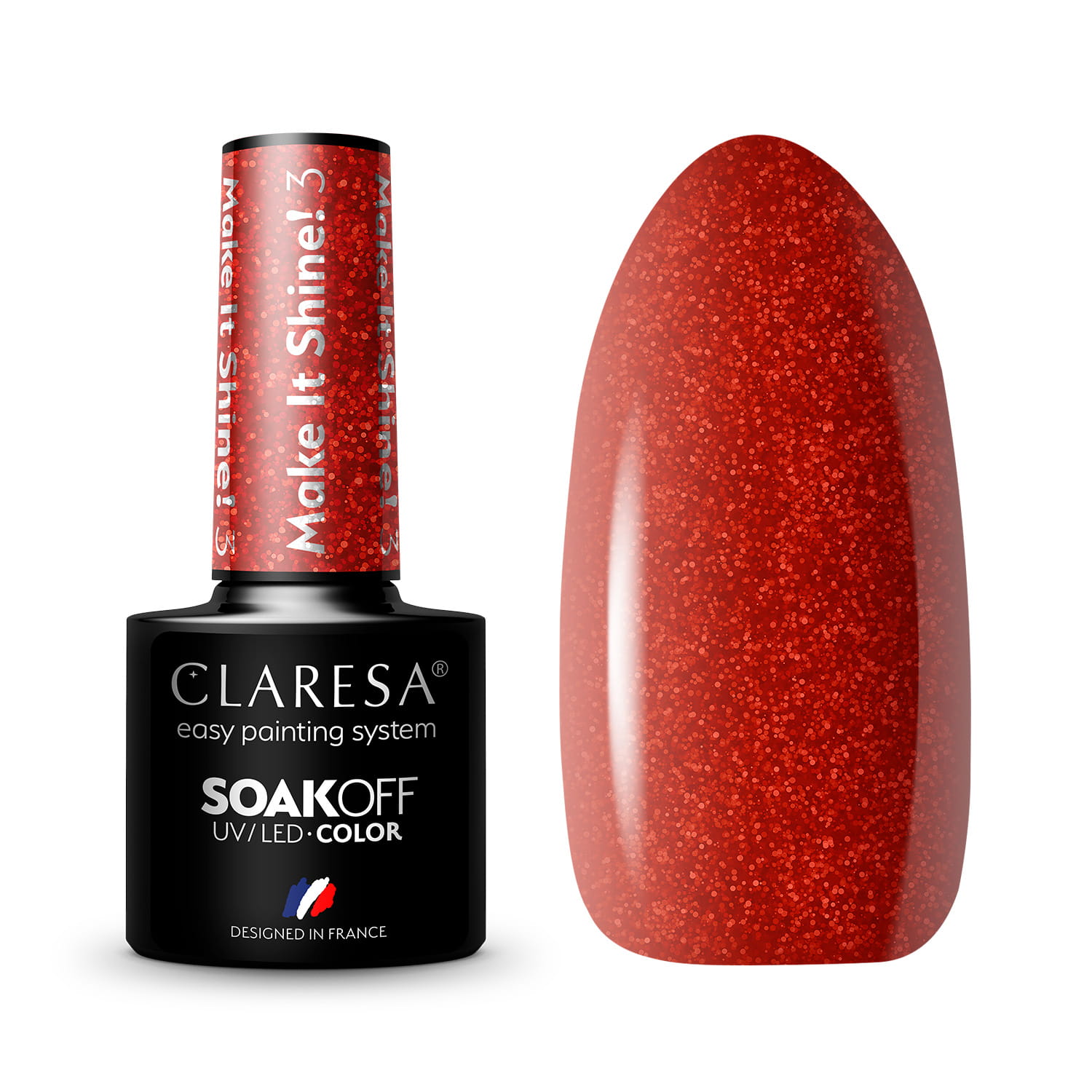 CLARESA UV/LED gél lakk 5g - Make It Shine! 3