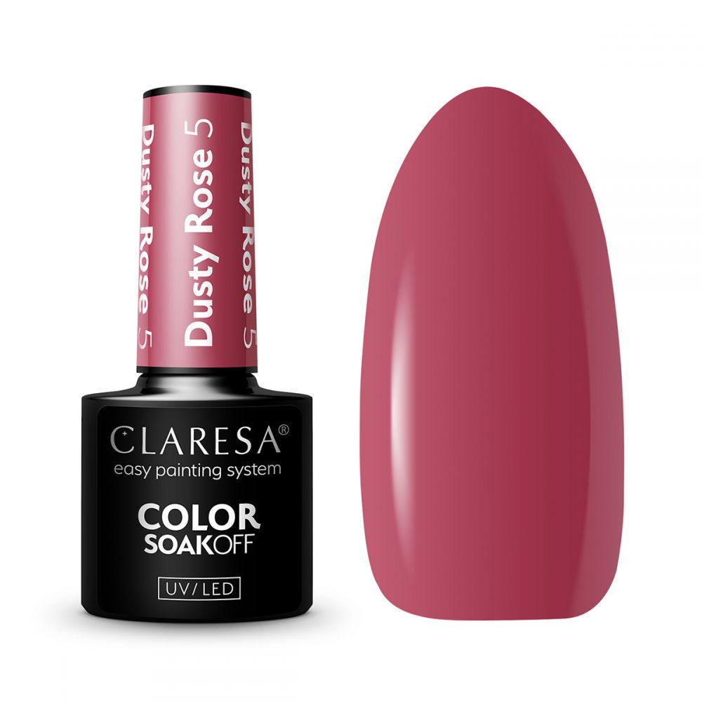 CLARESA UV/LED gél lakk 5g - DUSTY ROSE 5