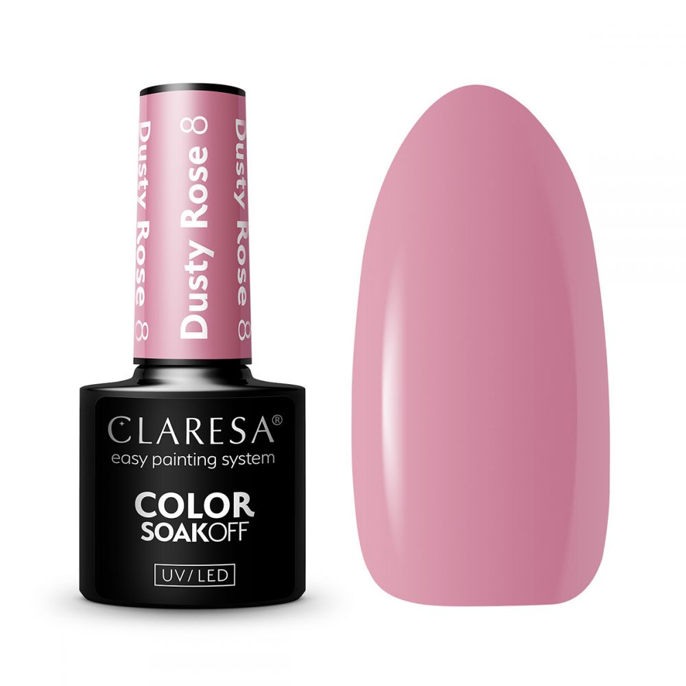 CLARESA UV/LED gél lakk 5g - DUSTY ROSE 8