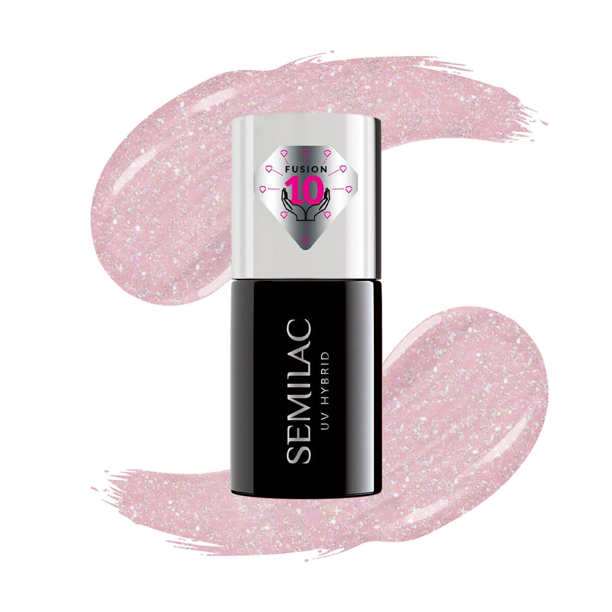 SEMILAC Vitamin Extend 5in1 - 7 ml - No. 805 Glitter Dirty Nude Rose