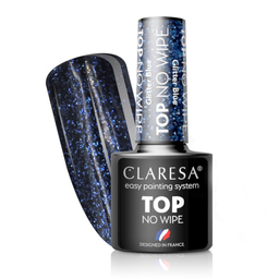 CLARESA UV/LED No Wipe Top Coat - 5g - Glitter Blue