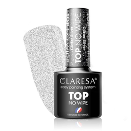CLARESA UV/LED No Wipe Top Coat - 5g - Glitter Silver